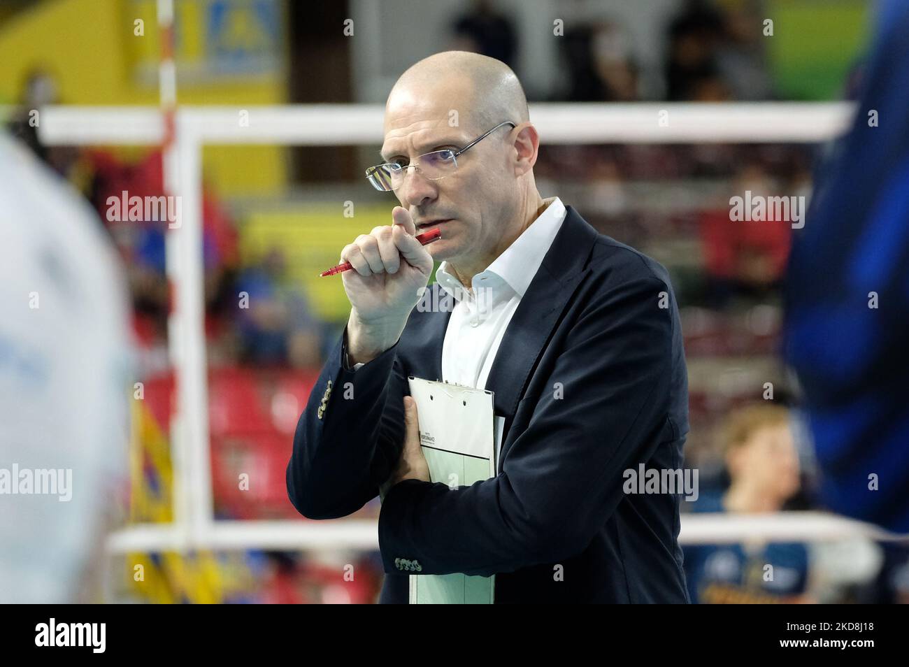 Roberto Piazza - Allianz Power Volley Milano während der Volleyball Italienischen Serie A Männer Superliga-Meisterschaft Play Off 5. Platz - Verona Volley gegen Allianz Milano am 27. April 2022 im AGSM Forum in Verona, Italien (Foto von Roberto Tommasini/LiveMedia/NurPhoto) Stockfoto