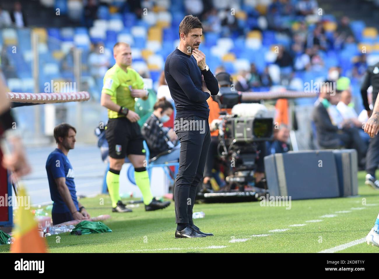 Alessio Dionisi Head Coach von US Sassuolo während des Serie-A-Spiels zwischen SSC Napoli und US Sassuolo im Stadio Diego Armando Maradona Neapel Italien am 30. April 2022. (Foto von Franco Romano/NurPhoto) Stockfoto