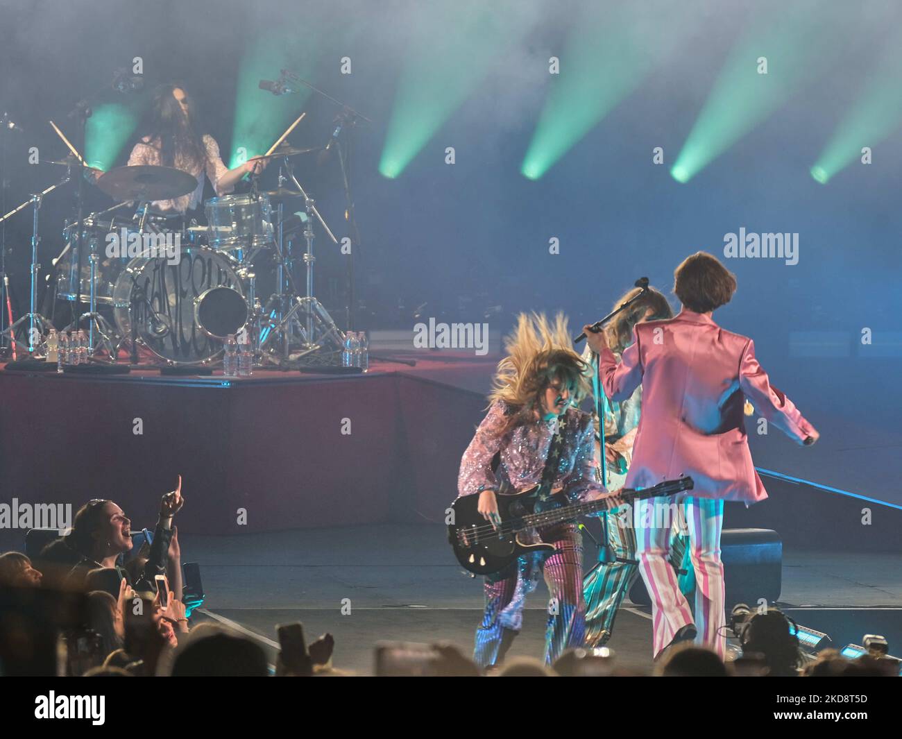 Maneskin während des italienischen Sängermusikkonzerts Maneskin Live am 28. April 2022 in der Arena di Verona in Verona, Italien (Foto: Maria Cristina Napolitano/LiveMedia/NurPhoto) Stockfoto