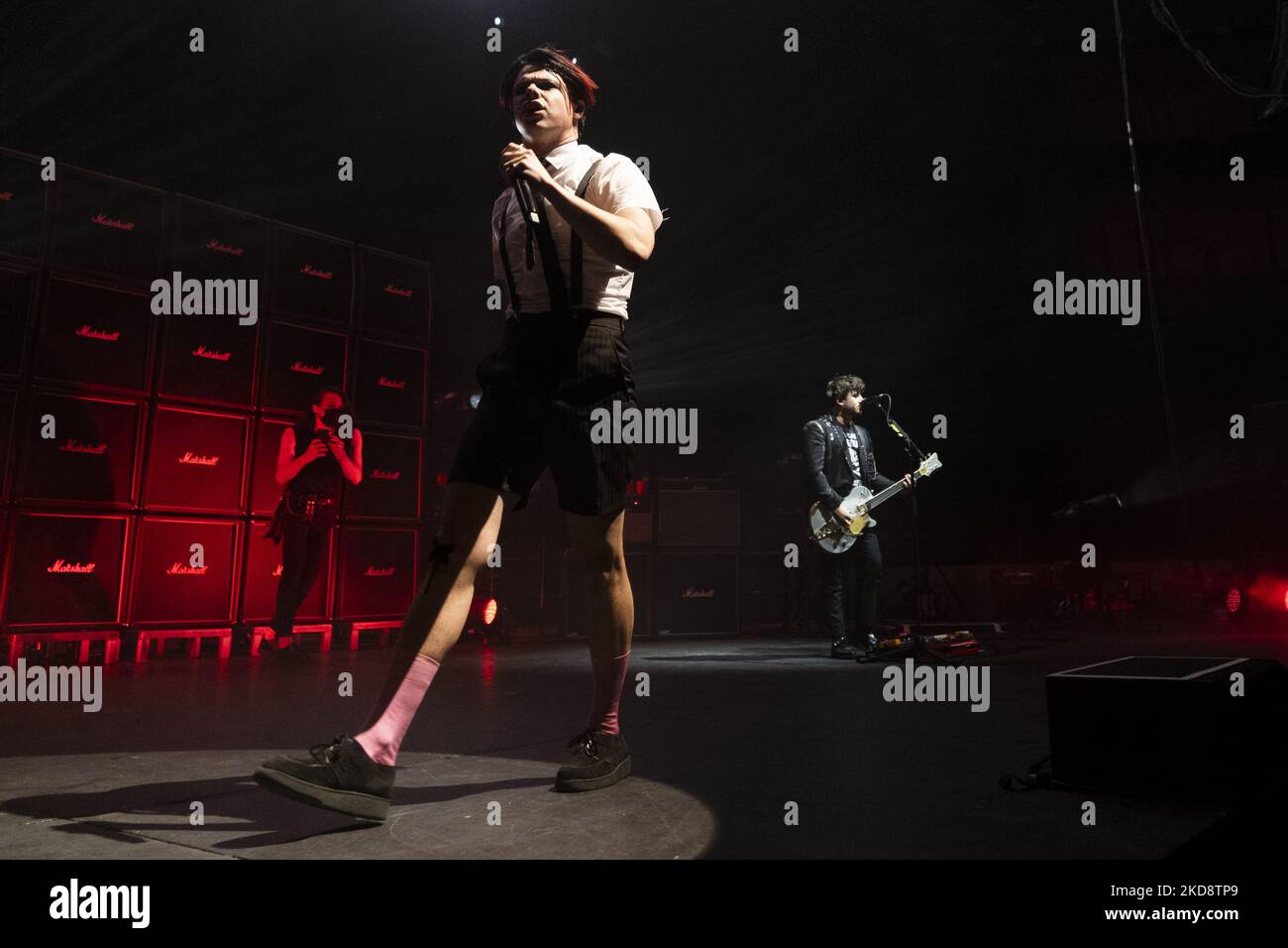 Yungblud konzertiert am 30. April 2022 in Campo Pequeno, Lissabon, Portugal. (Foto von Nuno Cruz/NurPhoto) Stockfoto