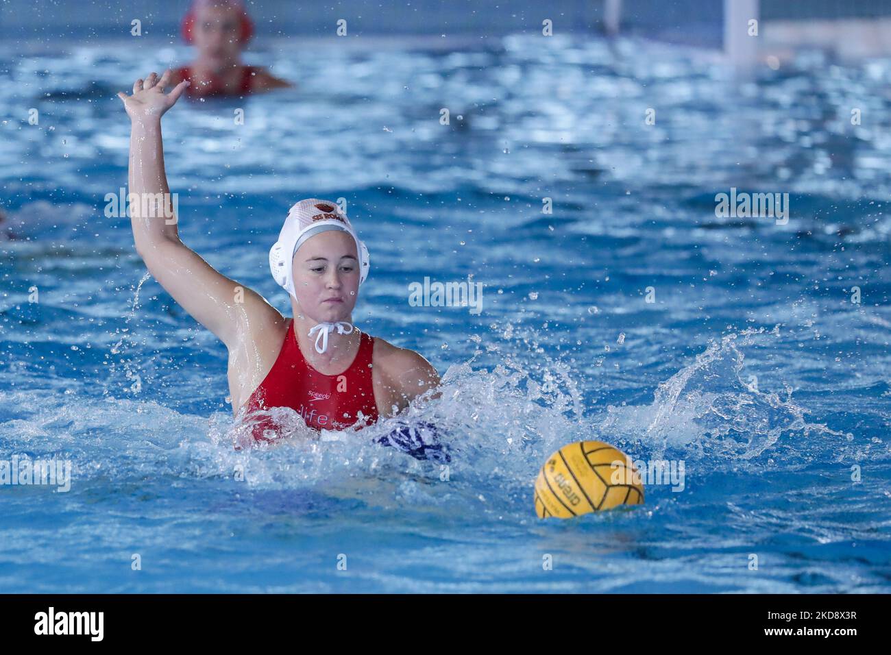 Sofia Giustini (SIS Roma) beim Wasserball-Viertelfinale der italienischen Serie A1 für Frauen - SIS Roma gegen Bogliasco am 01. Mai 2022 im Polo Acquatico Frecciarossa in Roma, Italien (Foto: Luigi Mariani/LiveMedia/NurPhoto) Stockfoto