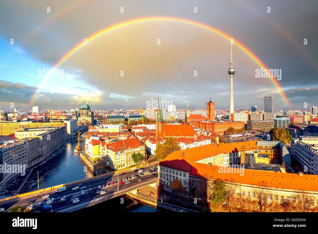 Blick über Berlin, Deutschland Stockfoto