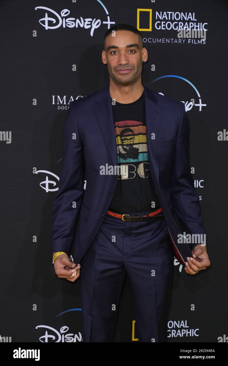 NEW YORK, NEW YORK - MAI 03: Zeke Thomas nimmt an National Geographic Documentary Films' WE FEED PEOPLE Teil New York Premiere im SVA Theater am 03. Mai 2022 in New York City. Wir füttern Menschen-Streams auf Disney+ am 27. Mai. (Foto von John Nacion/NurPhoto) Stockfoto