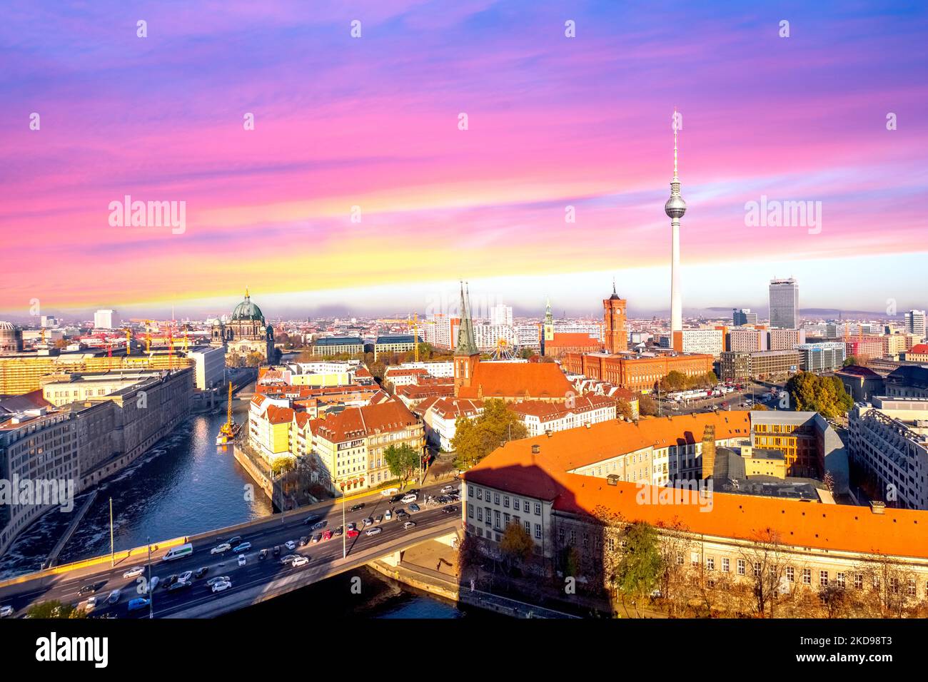 Blick über Berlin, Deutschland Stockfoto
