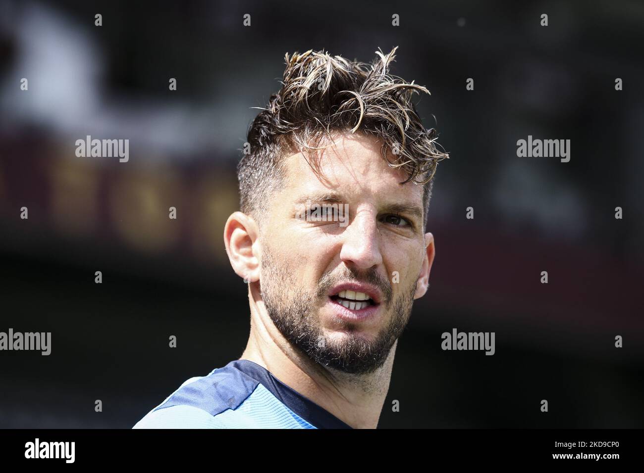 Napoli Forward Dries Mertens (14) schaut während des Fußballspiels Nr. 36 TORINO - NAPOLI am 07. Mai 2022 im Stadio Olimpico Grande Torino in Turin, Piemont, Italien, auf. (Foto von Matteo Bottanelli/NurPhoto) Stockfoto