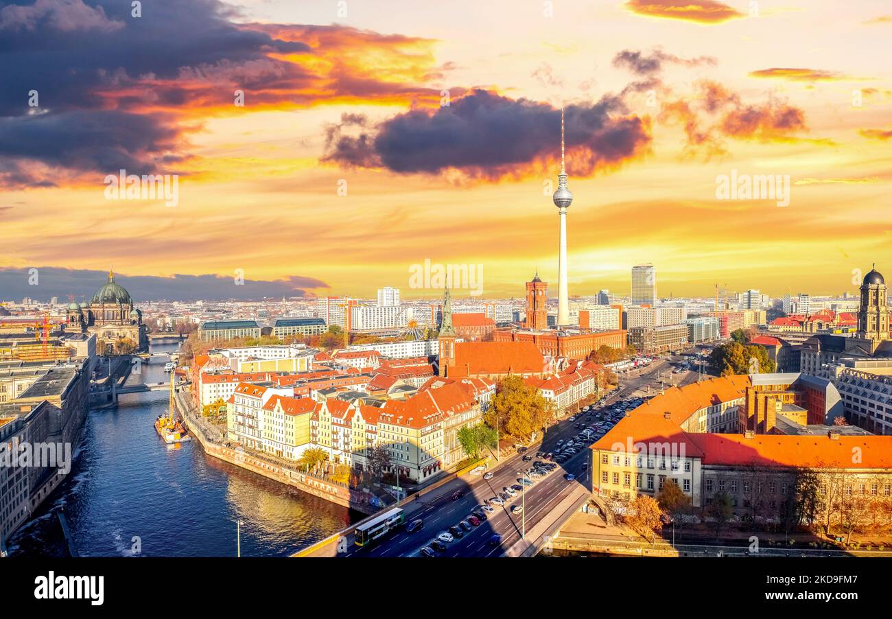 Blick über Berlin, Deutschland Stockfoto