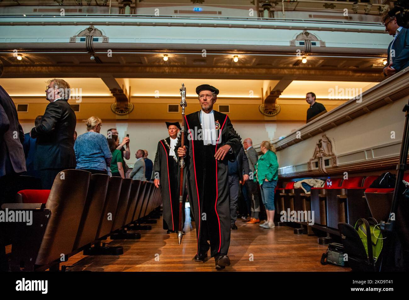 Ein Rektor Magnificus wird am 12.. Mai 2022 in Nijmegen zur Veranstaltung „Verträge der Nijmegen-Medaille 2022“ eingeschrieben. (Foto von Romy Arroyo Fernandez/NurPhoto) Stockfoto