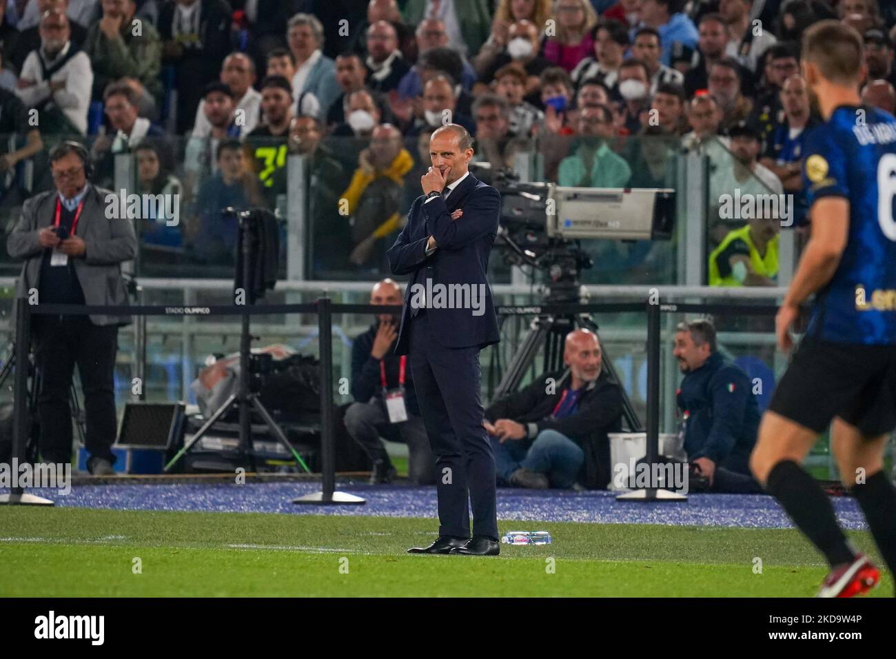 Massimiliano Allegri, Cheftrainer des FC Juventus, beim FC Juventus gegen den FC Internazionale, Coppa Italia Finale, im Stadio Olimpico am 11.. Mai 2022. (Foto von Alessio Morgese/NurPhoto) Stockfoto