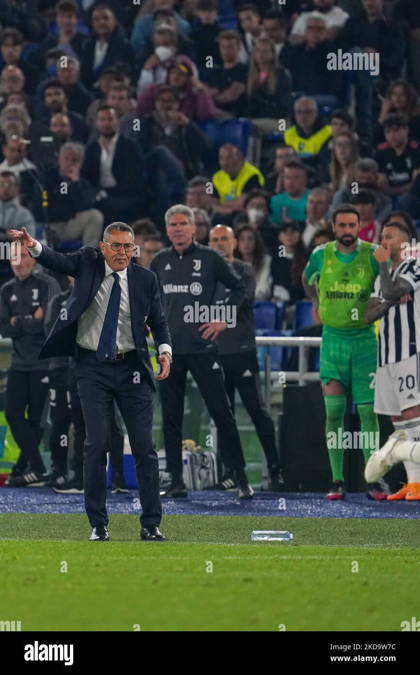 Marco Landucci Stellvertretender Trainer des FC Juventus beim FC Juventus gegen den FC Internazionale, Coppa Italia Finale, im Stadio Olimpico am 11.. Mai 2022. (Foto von Alessio Morgese/NurPhoto) Stockfoto