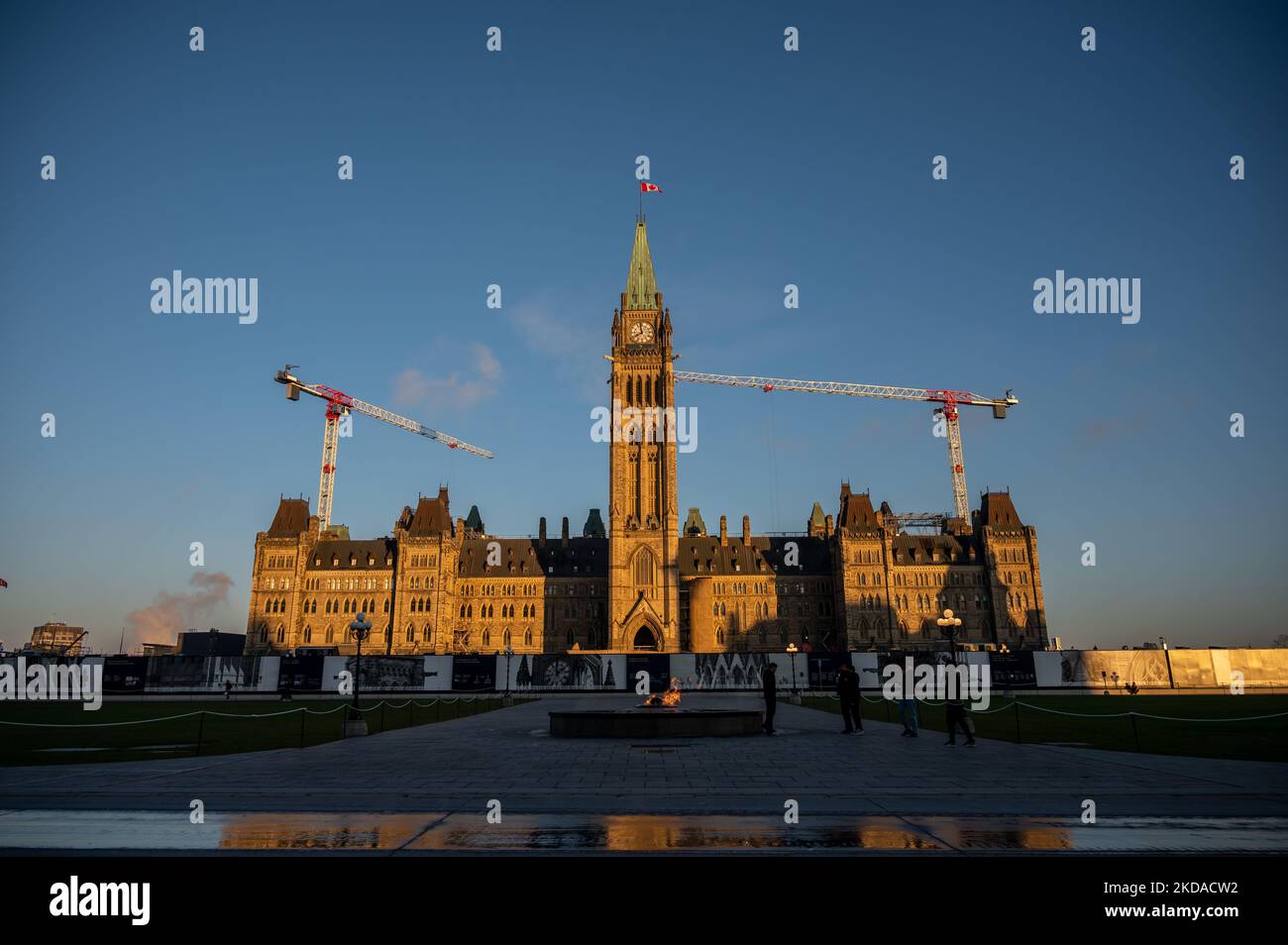 Ottawa, Ontario - 21. Oktober 2022: Blick auf den East Block auf Parliament Hill. Stockfoto