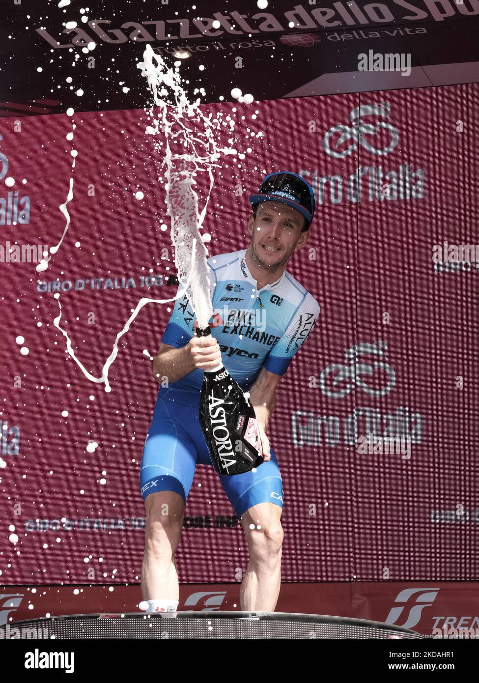 Simon Yates während des Giro d’Italia 2022-Radrennen-Etappe 14, in Turin, am 21. Mai 2022 (Foto: Loris Roselli/NurPhoto) Stockfoto