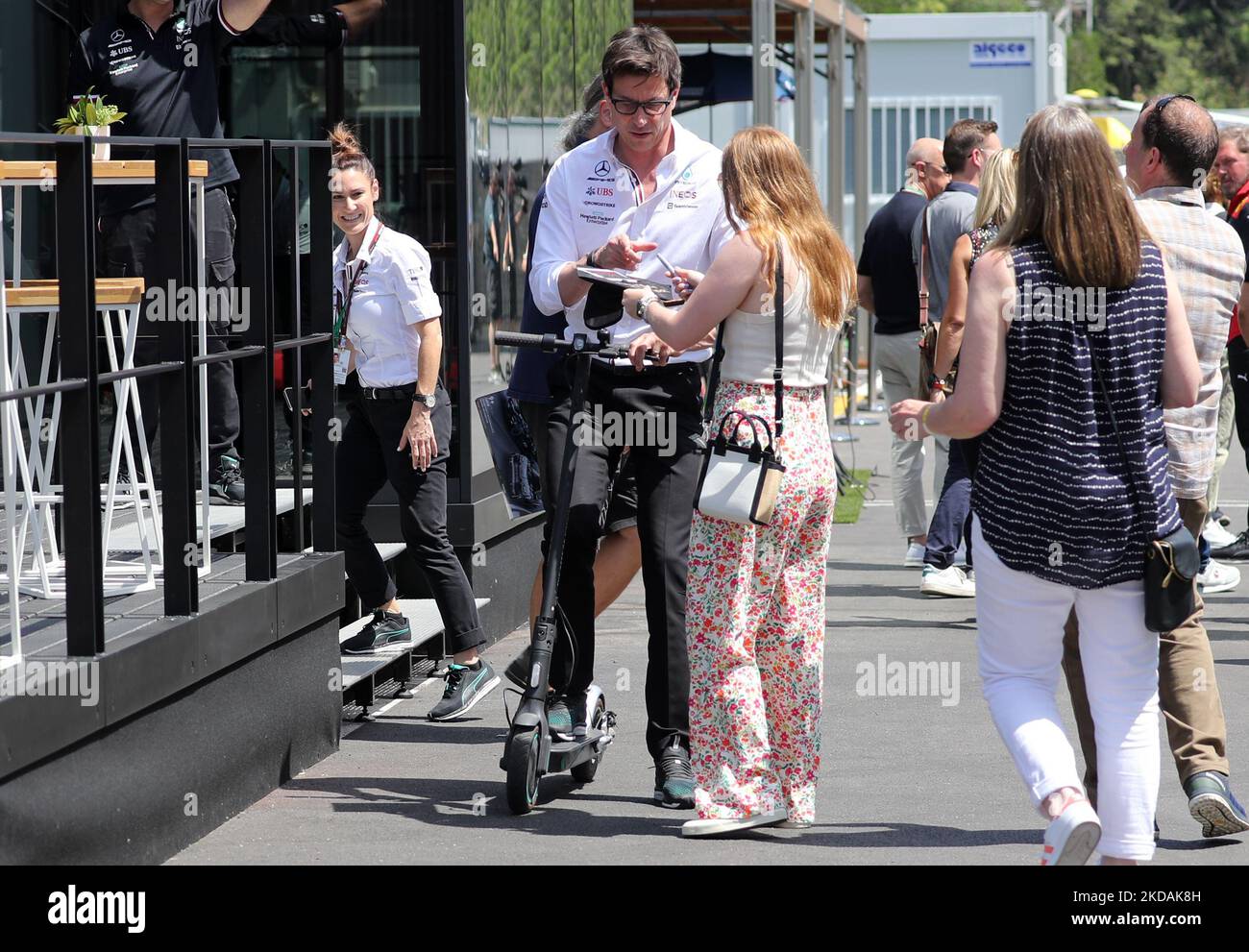 Toto Wolff während des Formel 1 Pirelli GP von Spanien, der am 21.. Mai 2022 auf dem Circuit de Barcelona Catalunya in Barcelona stattfand. (Foto von Joan Valls/Urbanandsport /NurPhoto) -- (Foto von Urbanandsport/NurPhoto) Stockfoto