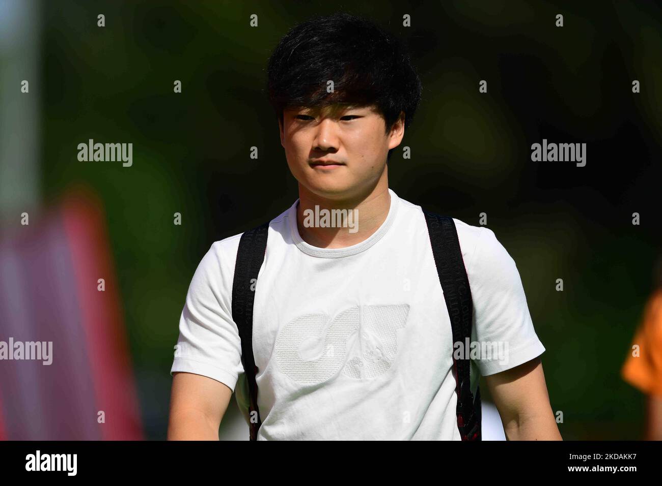 Yuki Tsunoda von der Scuderia Alpha Tauri Honda kommt vor dem Rennen des Großen Preises von Spanien auf dem Circuit de Catalunia in Montmelo, Barcelona, Catalunia, Spanien, 22. Mai 2022 (Foto: Andrea Diodato/NurPhoto) Stockfoto