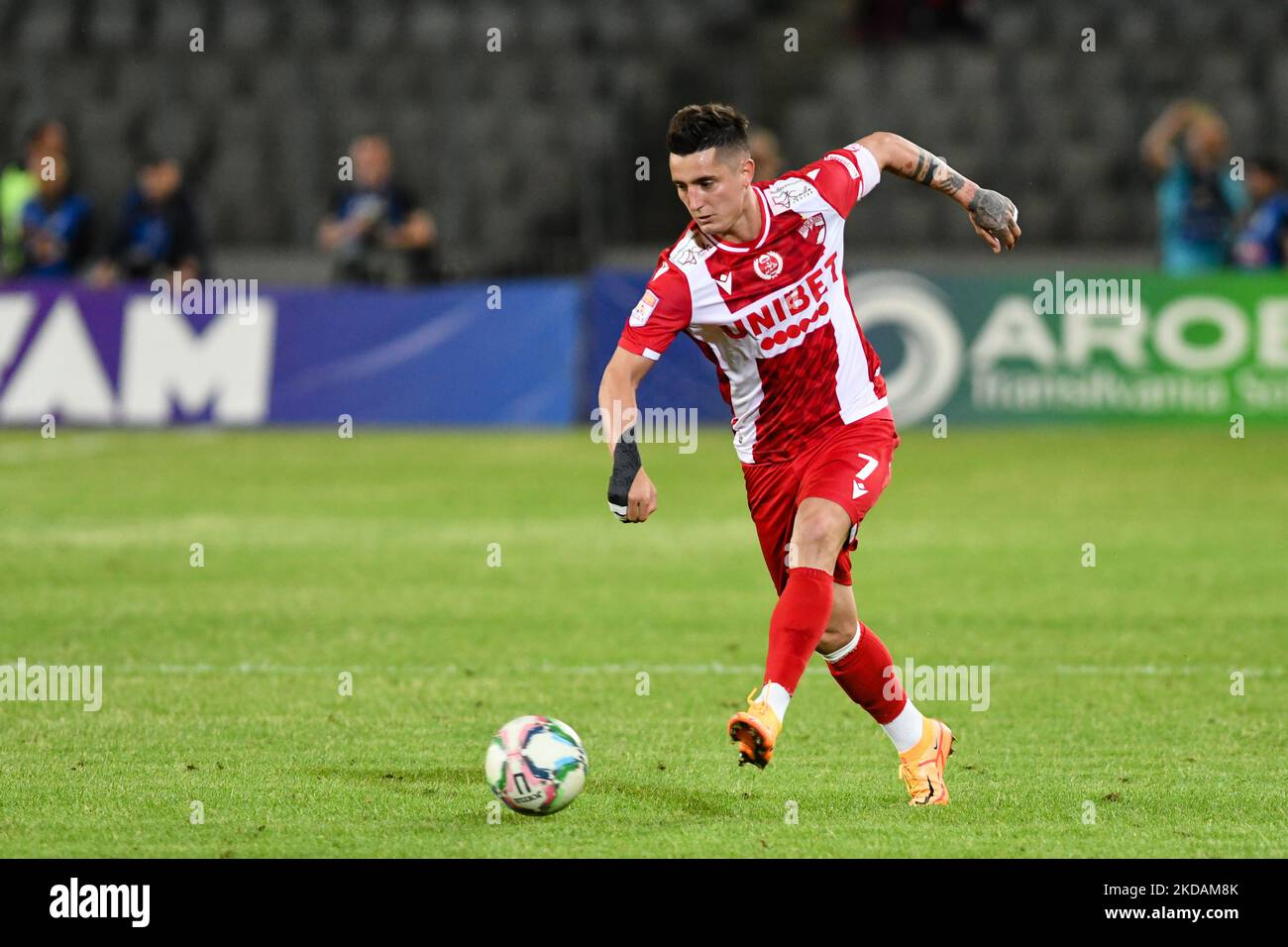 Steliano Filip von Dinamo Bucuresti im Einsatz während der Universitatea Cluj gegen Dinamo Bucuresti, 21. Mai 2022, umstritten im Stadion der Cluj Arena, Cluj Napoca (Foto: Flaviu Buboi/NurPhoto) Stockfoto