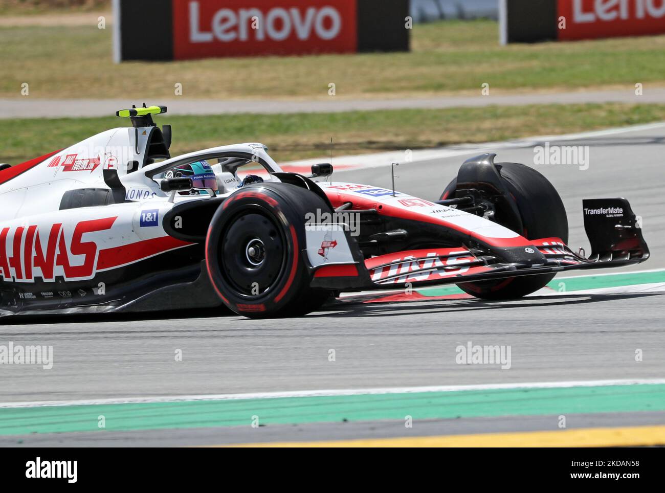 Mick Schumachers Haas während des Formel 1 Pirelli GP von Spanien, der am 22.. Mai 2022 auf dem Circuit de Barcelona Catalunya in Barcelona stattfand. -- (Foto von Urbanandsport/NurPhoto) Stockfoto