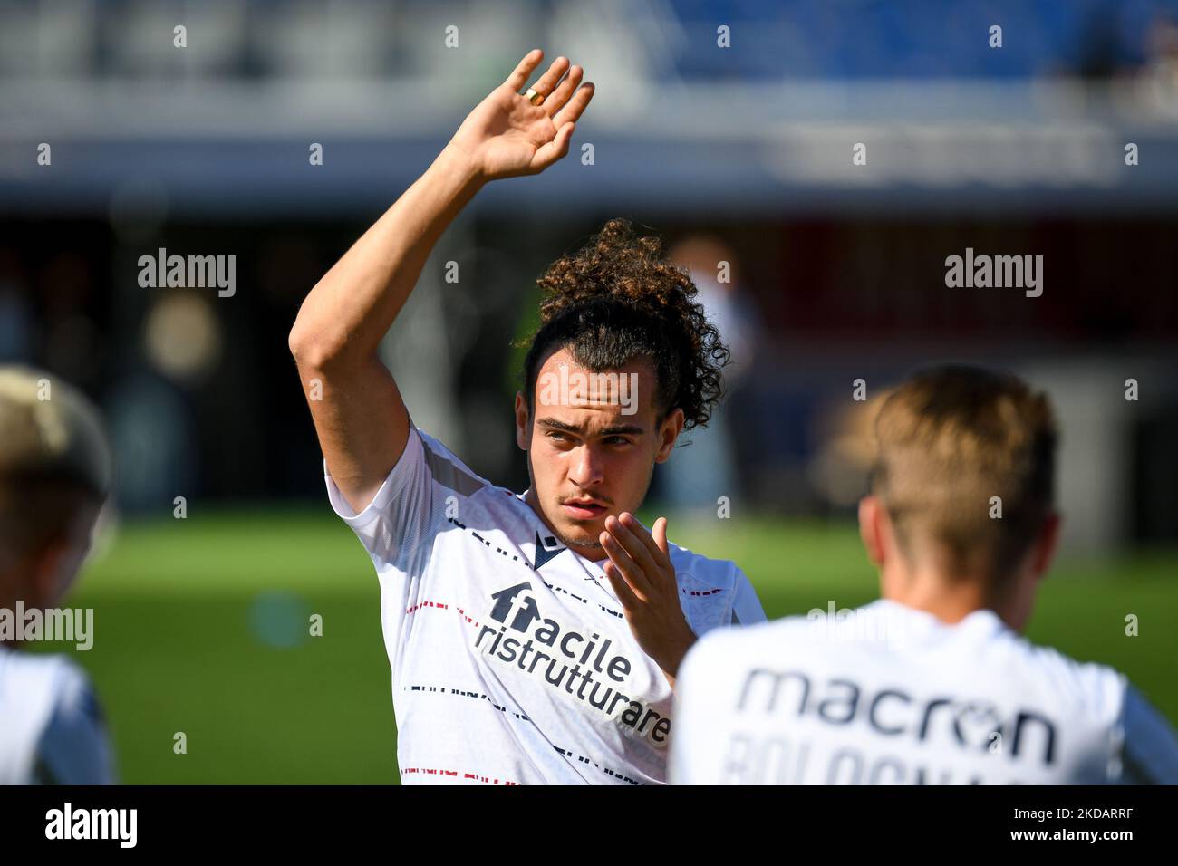 Bologna's Arthur Theate Portrait während des italienischen Fußballspiel Serie A Bologna FC gegen SS Lazio am 03. Oktober 2021 im Renato Dall'Ara Stadion in Bologna, Italien (Foto von Ettore Griffoni/LiveMedia/NurPhoto) Stockfoto