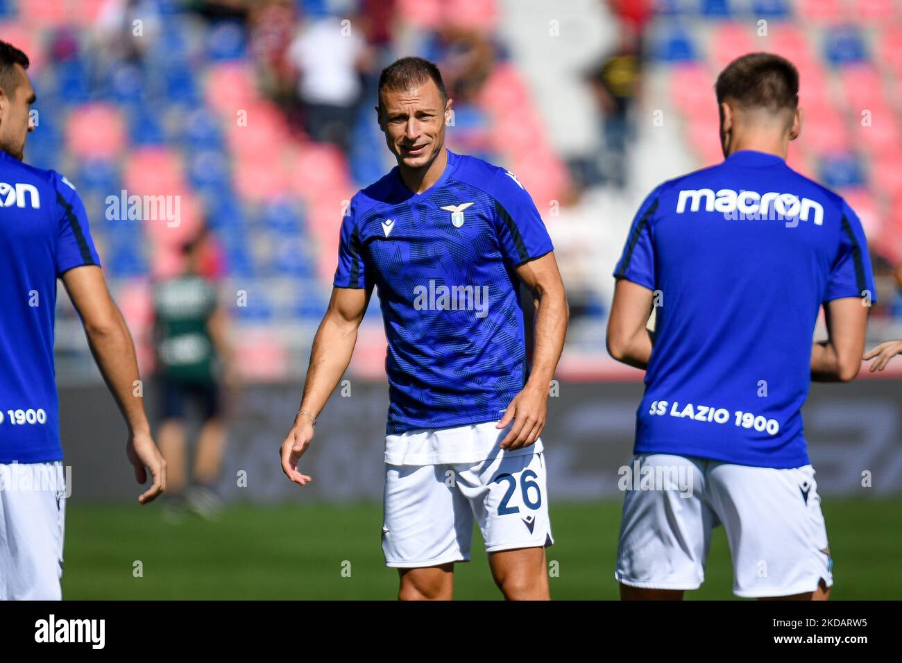 Lazio's Stefan Radu Portrait während des italienischen Fußballs Serie A Spiel Bologna FC gegen SS Lazio am 03. Oktober 2021 im Renato Dall'Ara Stadion in Bologna, Italien (Foto von Ettore Griffoni/LiveMedia/NurPhoto) Stockfoto