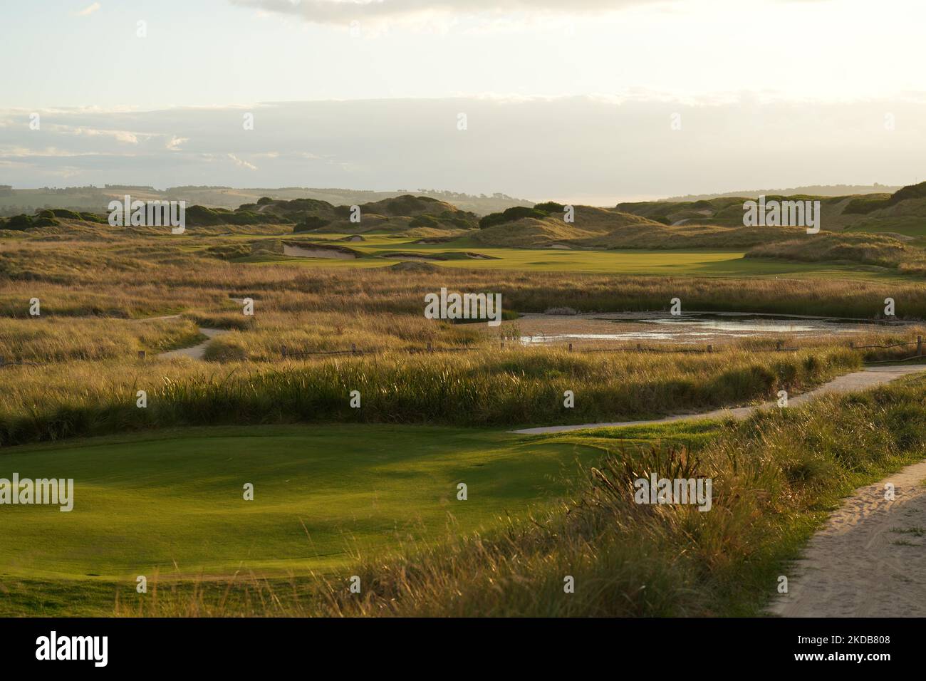 Eine szenische Aufnahme der Barnbougle Lost Farm in Tasmanien Stockfoto