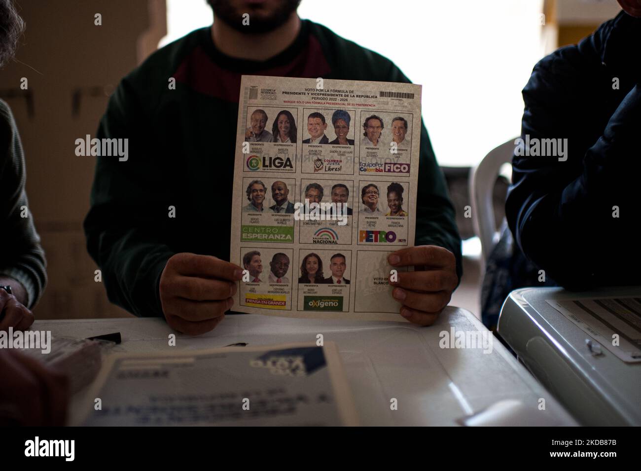 Während der Präsidentschaftswahlen 2022 in Bogota, Kolumbien, am 29. Mai 2022. (Foto von Sebastian Barros/NurPhoto) Stockfoto