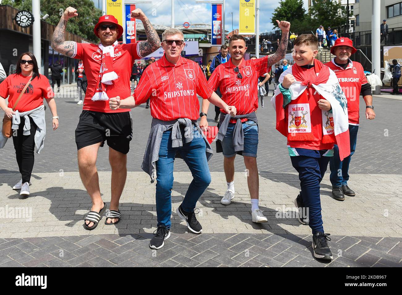 Während des Play-Off Finales der Sky Bet Championship zwischen Huddersfield Town und Nottingham Forest im Wembley Stadium, London, am Sonntag, 29.. Mai 2022. (Foto von Jon Hobley/MI News/NurPhoto) Stockfoto