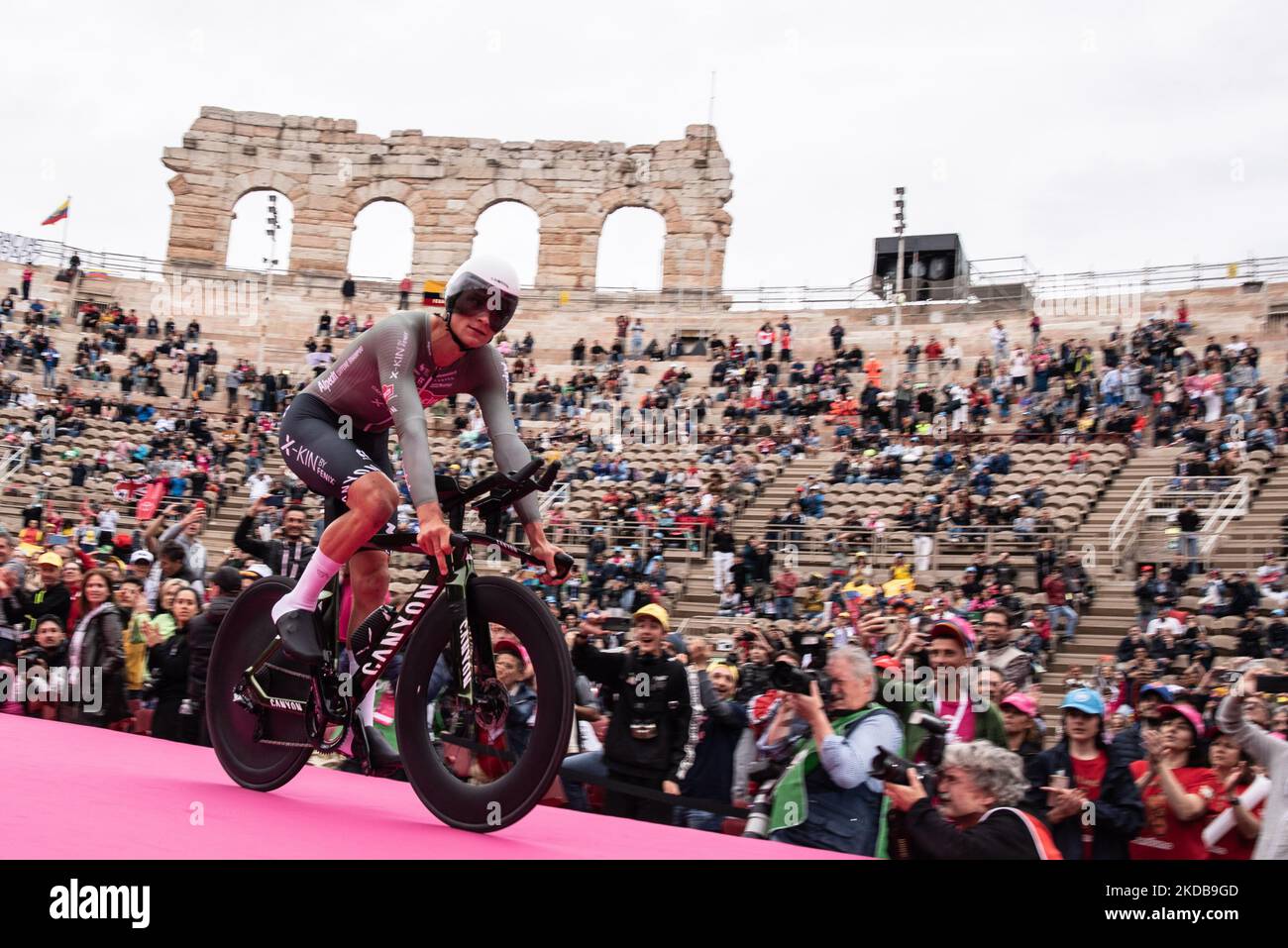 Mathieu van der Poel (Team Alpecin-Fenix) während des Giro d'Italia 2022 Giro d'Italia - Etappe 21 - Verona - Verona am 29. Mai 2022 im Verona in Verona, Italien (Foto: Silvia Colombo/LiveMedia/NurPhoto) Stockfoto
