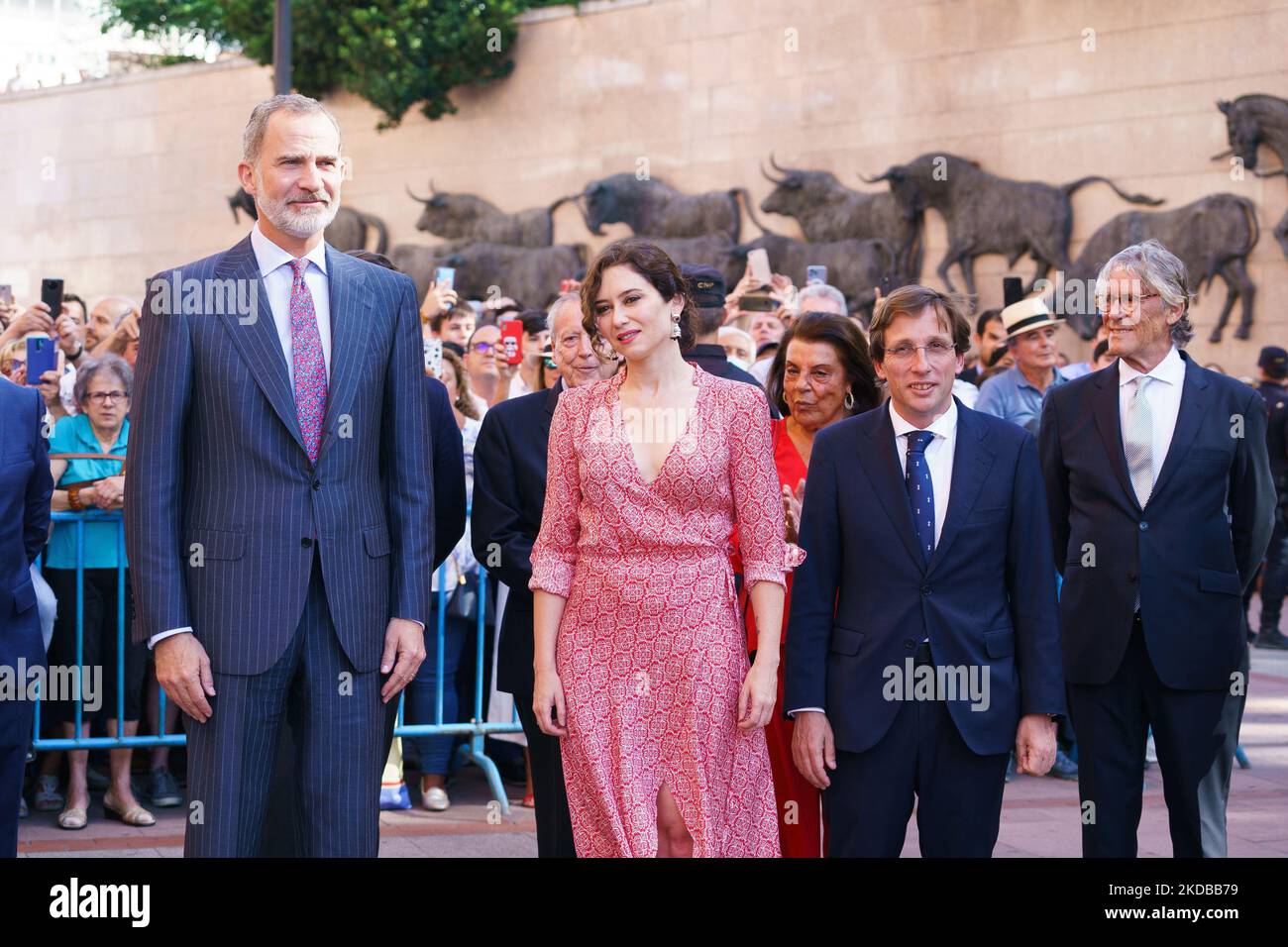 König Felipe VI. Von Spanien nimmt am Stierkampf der Wohltätigkeitsorganisation an der Stierkampfarena Las Ventas in Madrid Teil 1. Juni 2022 Spanien (Foto: Oscar Gonzalez/NurPhoto) Stockfoto
