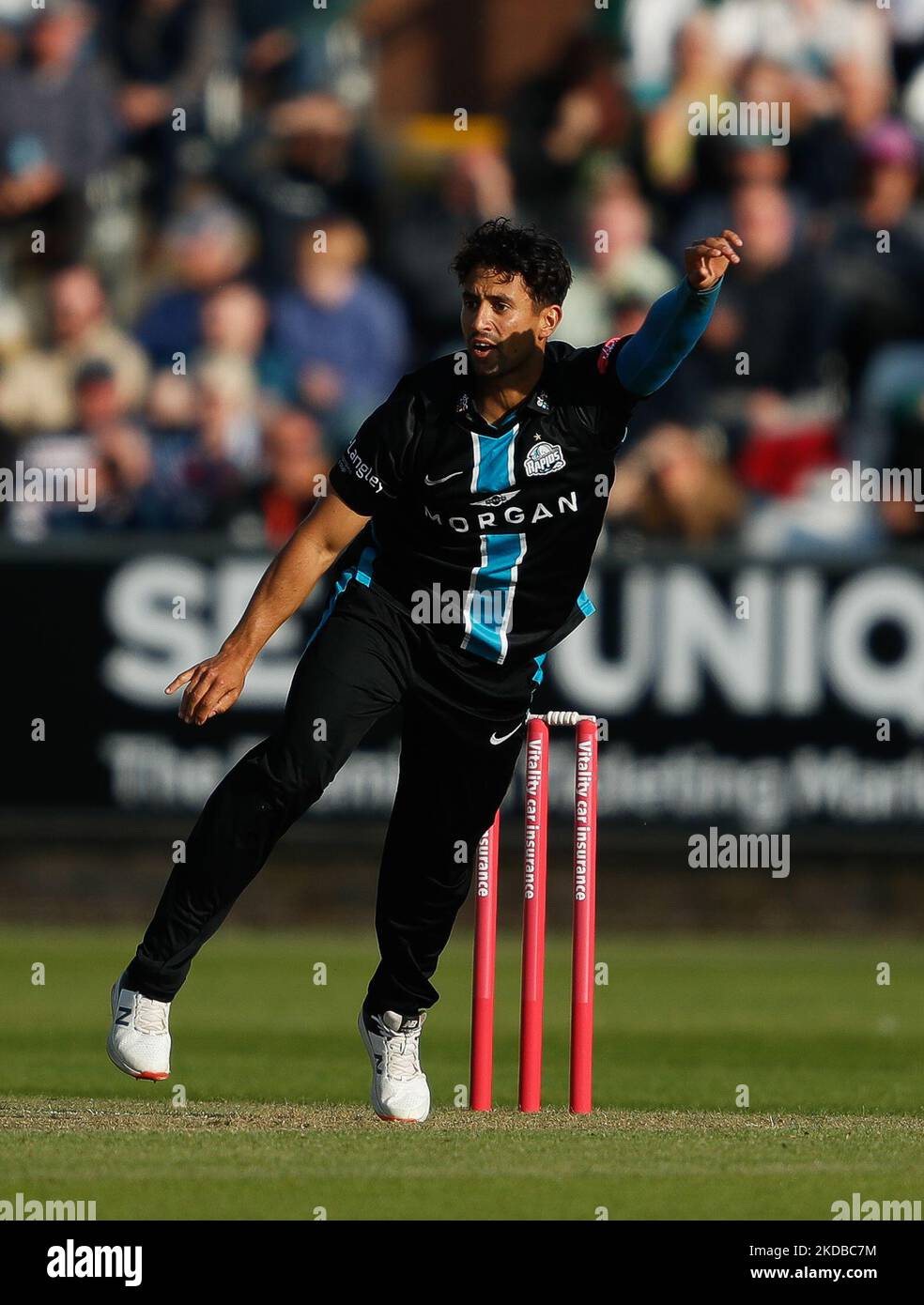 Während des Charlotte Edwards Cup-Spiels zwischen Northern Diamonds und Loughborough Lightning am Mittwoch, dem 1.. Juni 2022, im Seat Unique Riverside, Chester le Street. (Foto von will Matthews/MI News/NurPhoto) Stockfoto