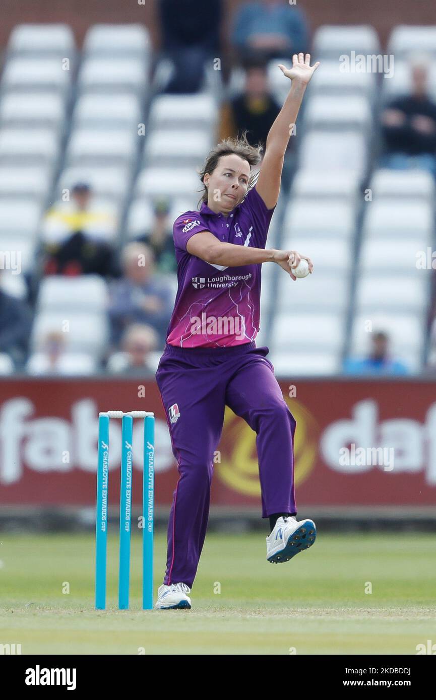 Während des Charlotte Edwards Cup-Spiels zwischen Northern Diamonds und Loughborough Lightning am Mittwoch, dem 1.. Juni 2022, im Seat Unique Riverside, Chester le Street. (Foto von will Matthews/MI News/NurPhoto) Stockfoto