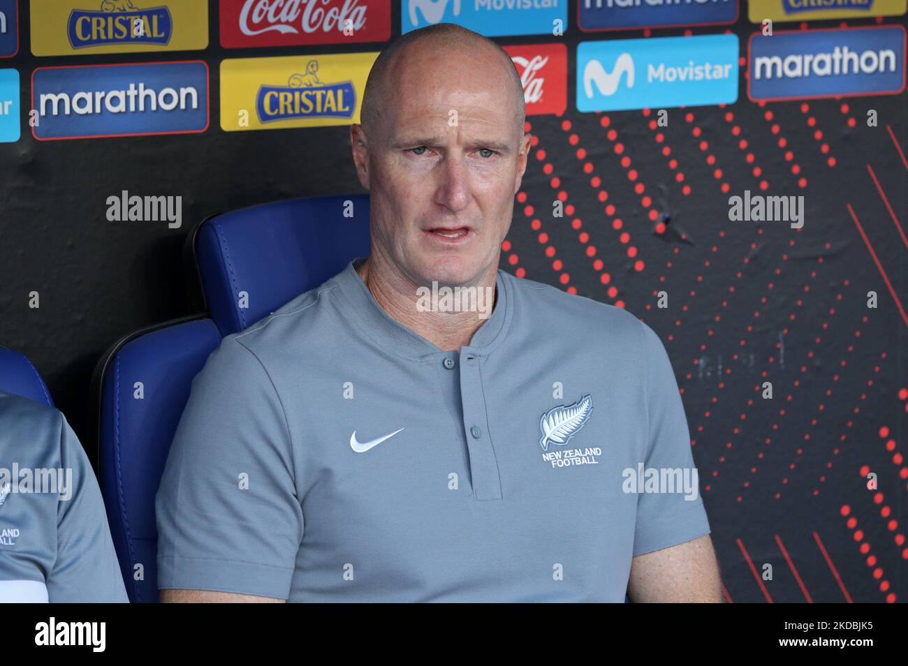 Danny Hay während des Freundschaftsspieles zwischen Peru und Neuseeland, das am 05.. Juni 2022 im RCDE-Stadion in Barcelona gespielt wurde. (Foto von Joan Valls/Urbanandsport/NurPhoto) Stockfoto