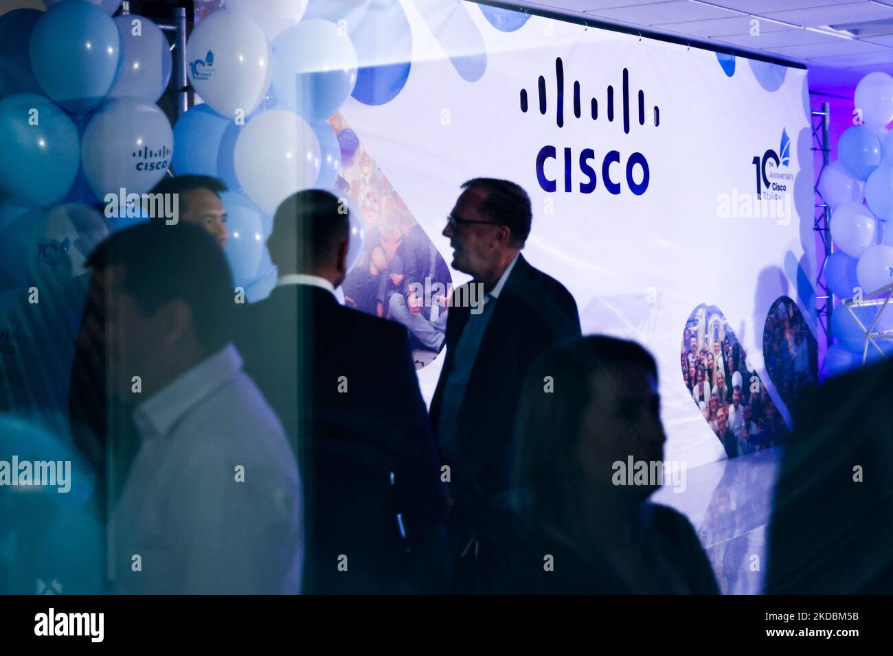 10. Jahrestag der Unternehmenszentrale von Cisco Systems Poland in Krakau, Polen, am 6. Juni 2022. Cisco Systems Poland ist ein führender Hersteller von Telekommunikations- und Netzwerkgeräten in Polen. (Foto von Beata Zawrzel/NurPhoto) Stockfoto