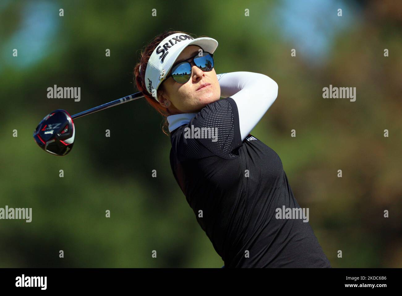 Hannah Green aus Perth, Australien, trifft beim ersten Lauf des Meijer LPGA Classic Golfturniers im Blythefield Country Club in Belmont, MI, USA, am Donnerstag, 16. Juni 2022 vom 2.-Abschlag. (Foto von Amy Lemus/NurPhoto) Stockfoto