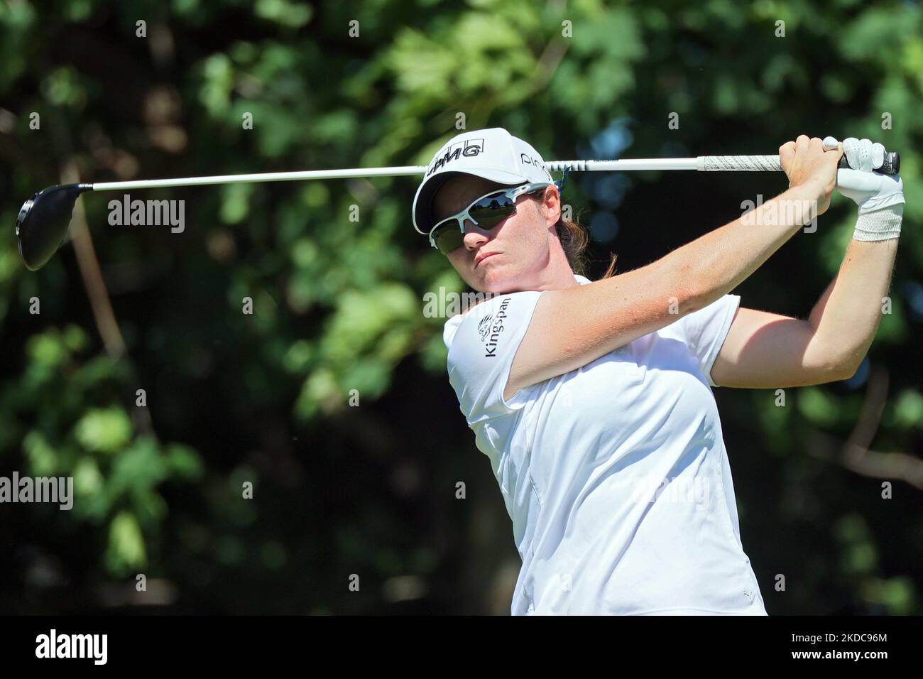 Leona Maguire aus Cavan, Irland, trifft beim ersten Lauf des Meijer LPGA Classic-Golfturniers am 16. Juni 2022 im Blythefield Country Club in Belmont, MI, USA, vom 4. T-Shirt. (Foto von Amy Lemus/NurPhoto) Stockfoto