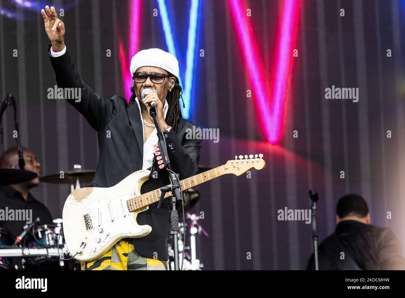 LANDGRAAF, NIEDERLANDE - 19. JUNI: Nile Rodgers & Chic tritt am 19. Juni 2022 beim Pinkpop Festival 2022 in MegaLand Landgraaf, Niederlande, live auf. (Foto von Roberto Finizio/NurPhoto) Stockfoto