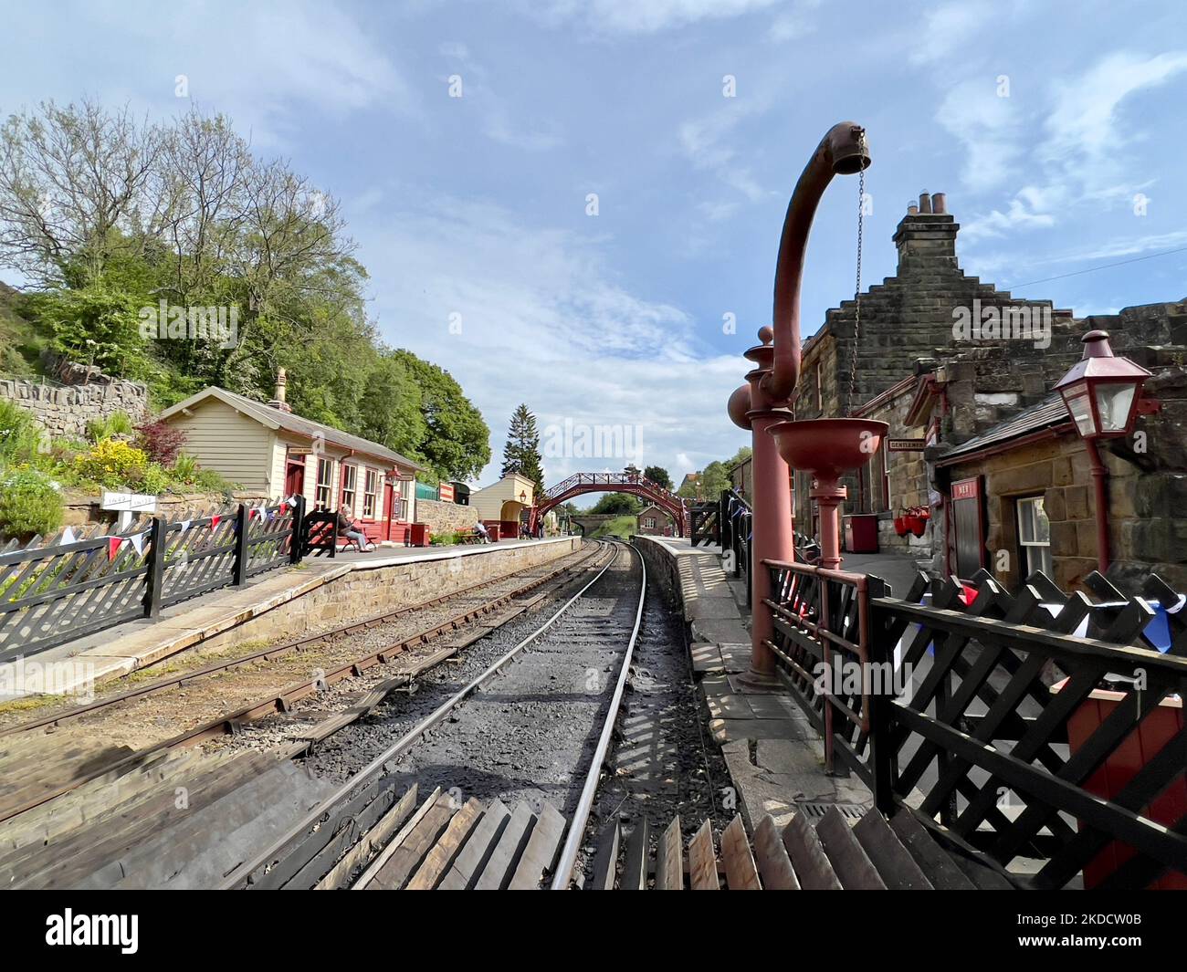 Blick Auf Den Bahnhof Von Goathland Stockfoto