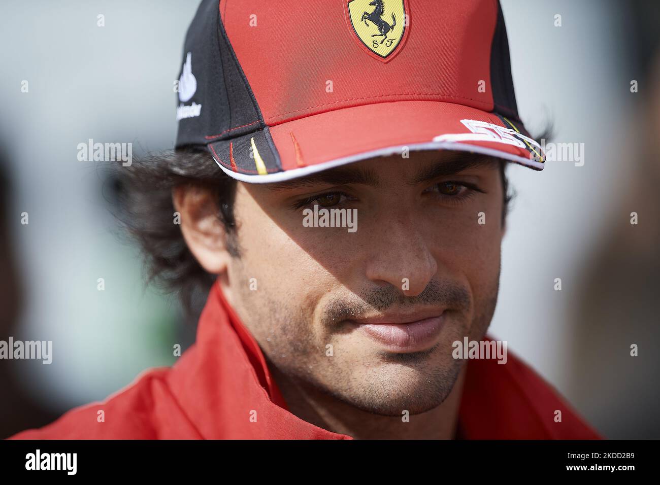 Carlos Sainz aus Spanien und Scuderia Ferrari üben vor dem Grand Prix von Großbritannien F1 in Silverstone am 1. Juli 2022 in Northampton, Großbritannien. (Foto von Jose Breton/Pics Action/NurPhoto) Stockfoto