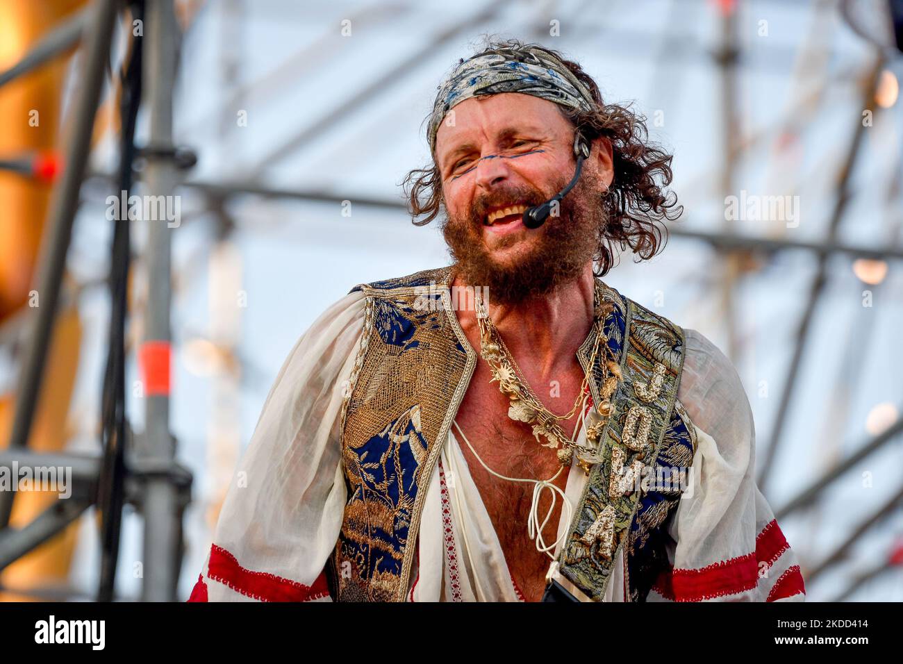 Lorenzo Cherubini 'Jovanotti' während des italienischen Sängermusikkonzerts Jovanotti - Strandparty 2022 am 02. Juli 2022 im Arena Concerti in Lignano Sabbiadoro, Italien (Foto von Ettore Griffoni/LiveMedia/NurPhoto) Stockfoto