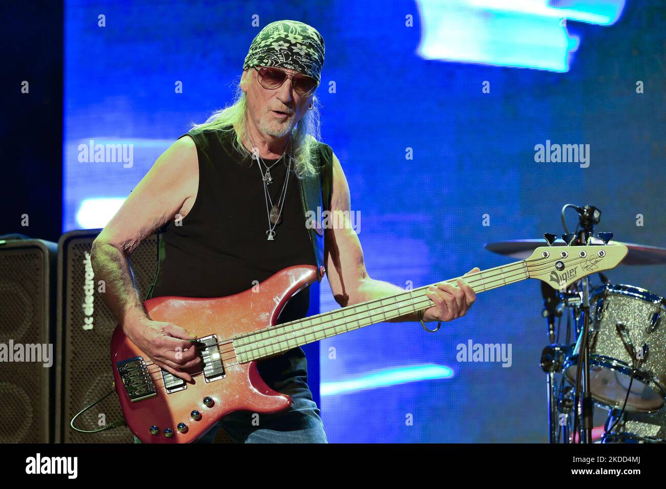 Roger Glover of Deep Purple, während des Woosh! Tour, 2.. Juli, im Auditorium Parco della Musica, Rom, Italien (Foto: Domenico Cippitelli/LiveMedia/NurPhoto) Stockfoto