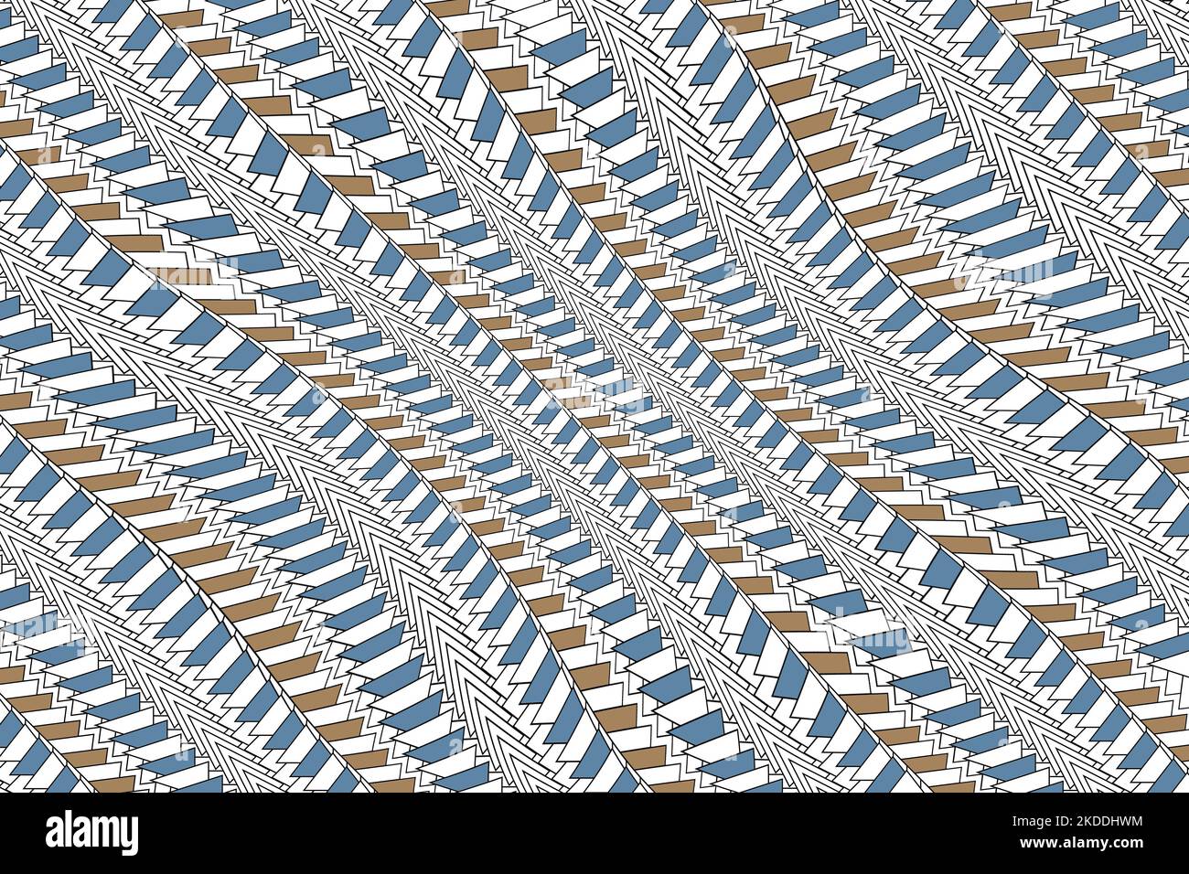 Blau-orange abstrakte Wellenmuster faszinierend Stockfoto