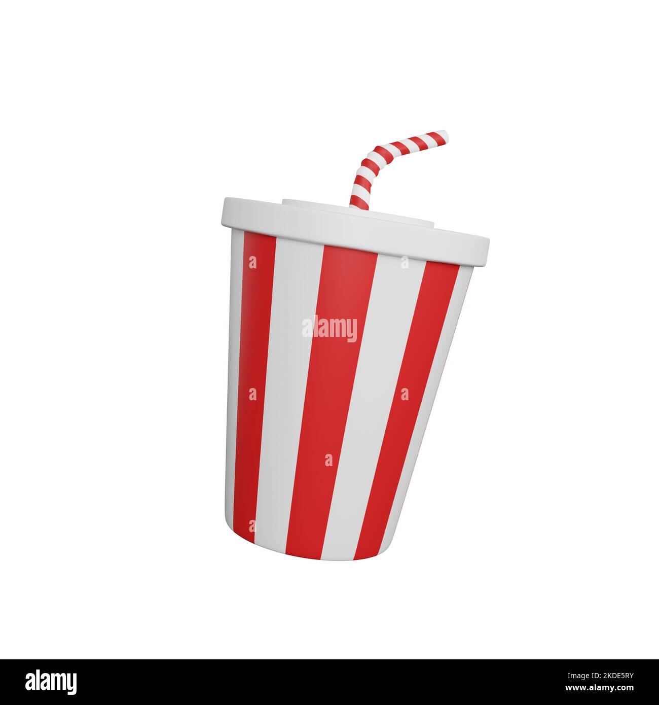 3D Rendering von Sodabecher Fast Food-Symbol Stockfoto