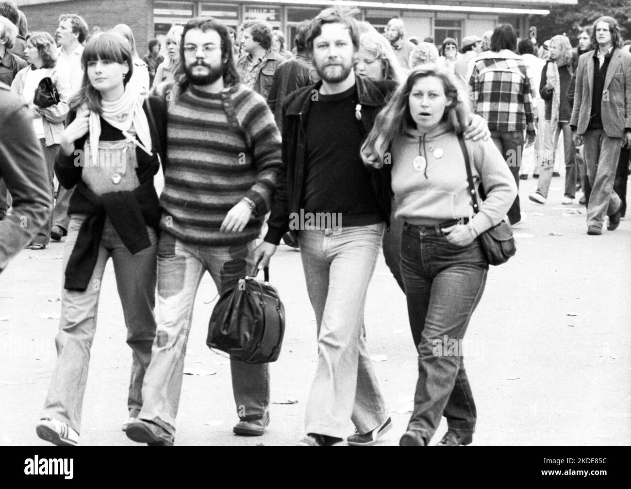 Das Jugendfestival, das von der DKP-assoziierten SDAJ (Sozialistische Deutsche Arbeiterjugend) organisiert wird. Juni 1981, Deutschland Stockfoto