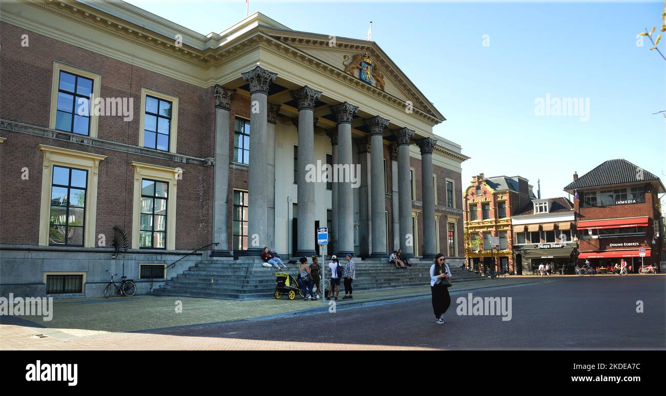 Die niederländische Stadt Friesland wurde am 7,5 zur europäischen Kulturhauptstadt 2018, Cityscapes, gewählt. 2018 in Leeuwarden.Justizpalast, NDL, Niederlande Stockfoto