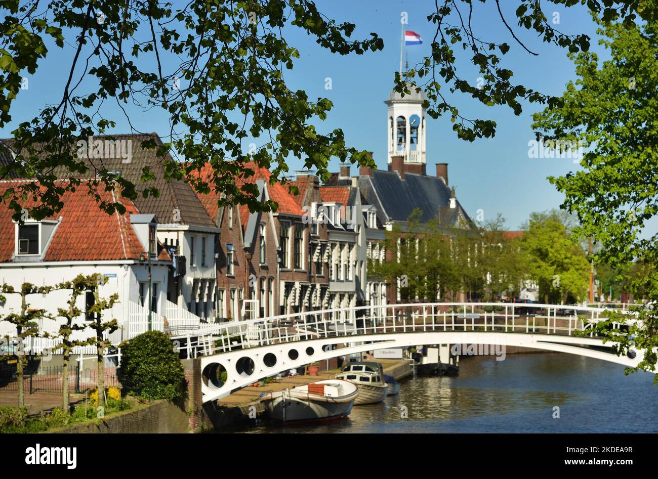 Die niederländische Stadt Friesland wurde am 7,5 zur europäischen Kulturhauptstadt 2018, Cityscapes, gewählt. 2018 in Leeuwarden, NDL, Niederlande Stockfoto