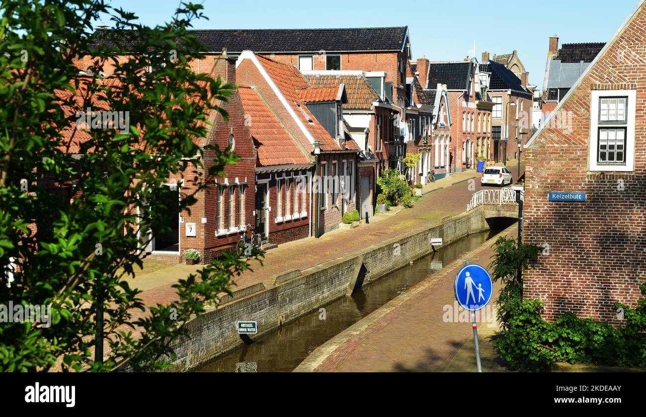 Die niederländische Stadt Friesland wurde am 7,5 zur europäischen Kulturhauptstadt 2018, Cityscapes, gewählt. 2018 in Leeuwarden, NDL, Niederlande Stockfoto