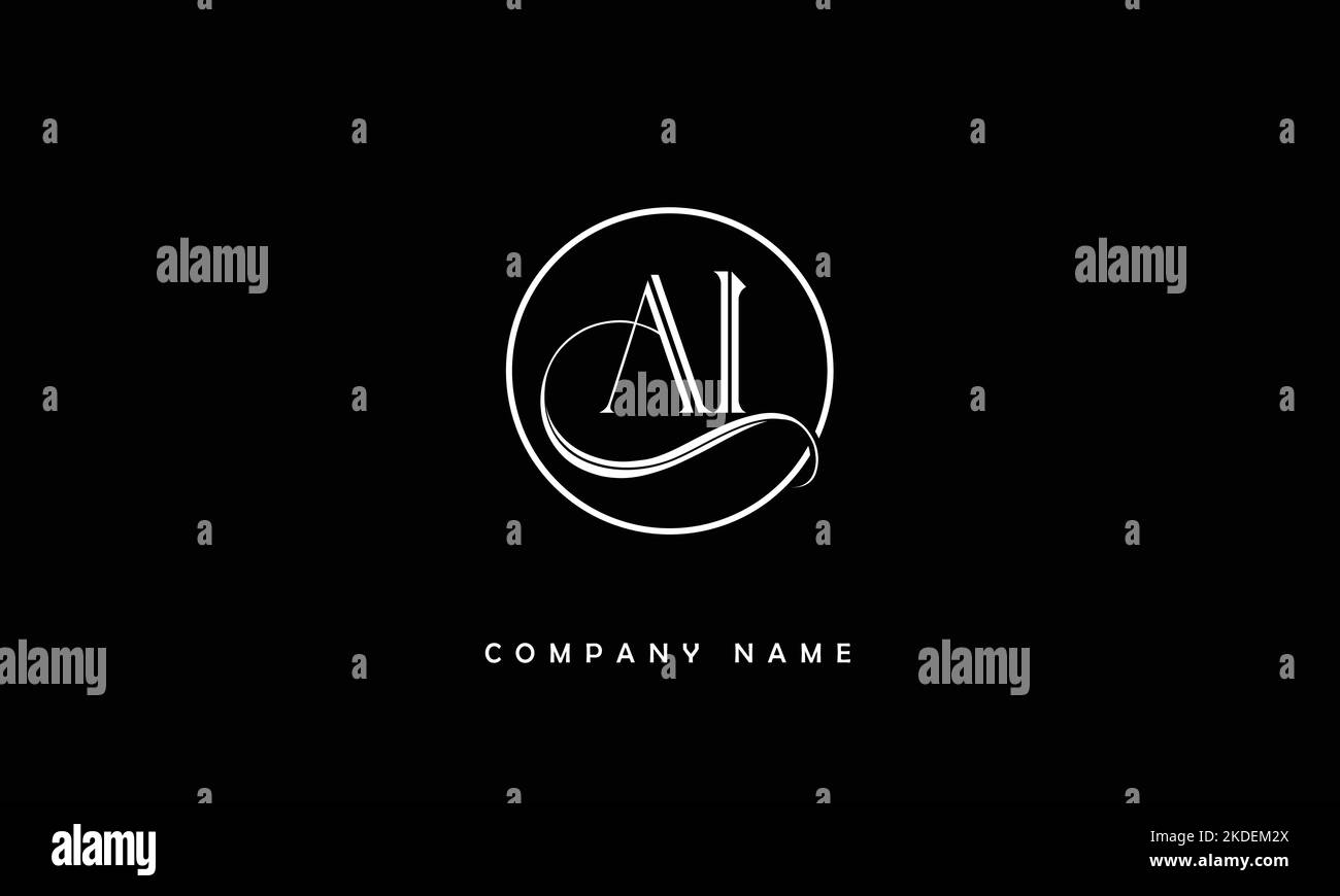 AI, IA Abstract Letters Logo Monogramm Stock Vektor