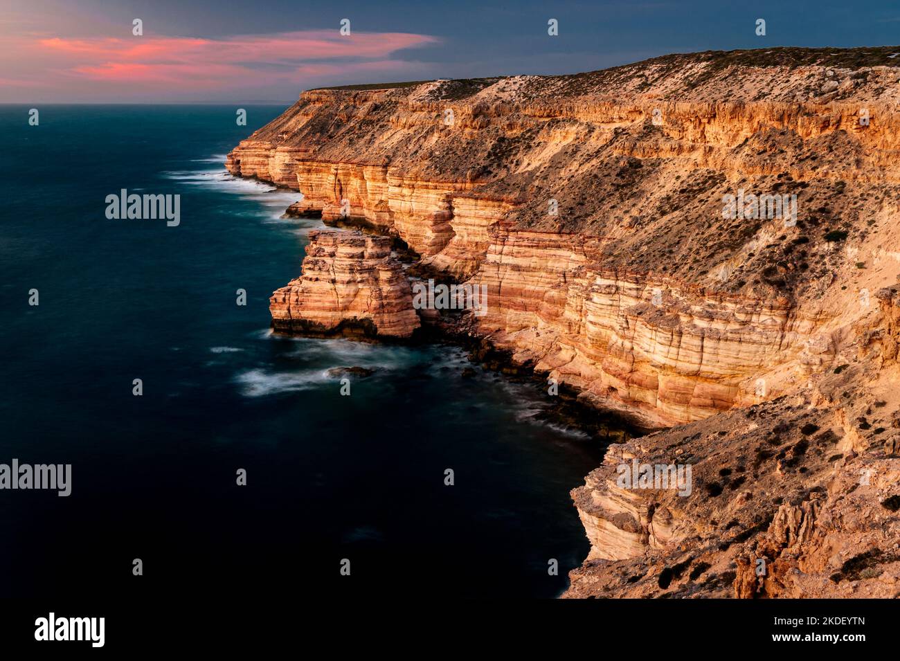 Berühmte Sandsteinklippen im Kalbarri National Park. Stockfoto