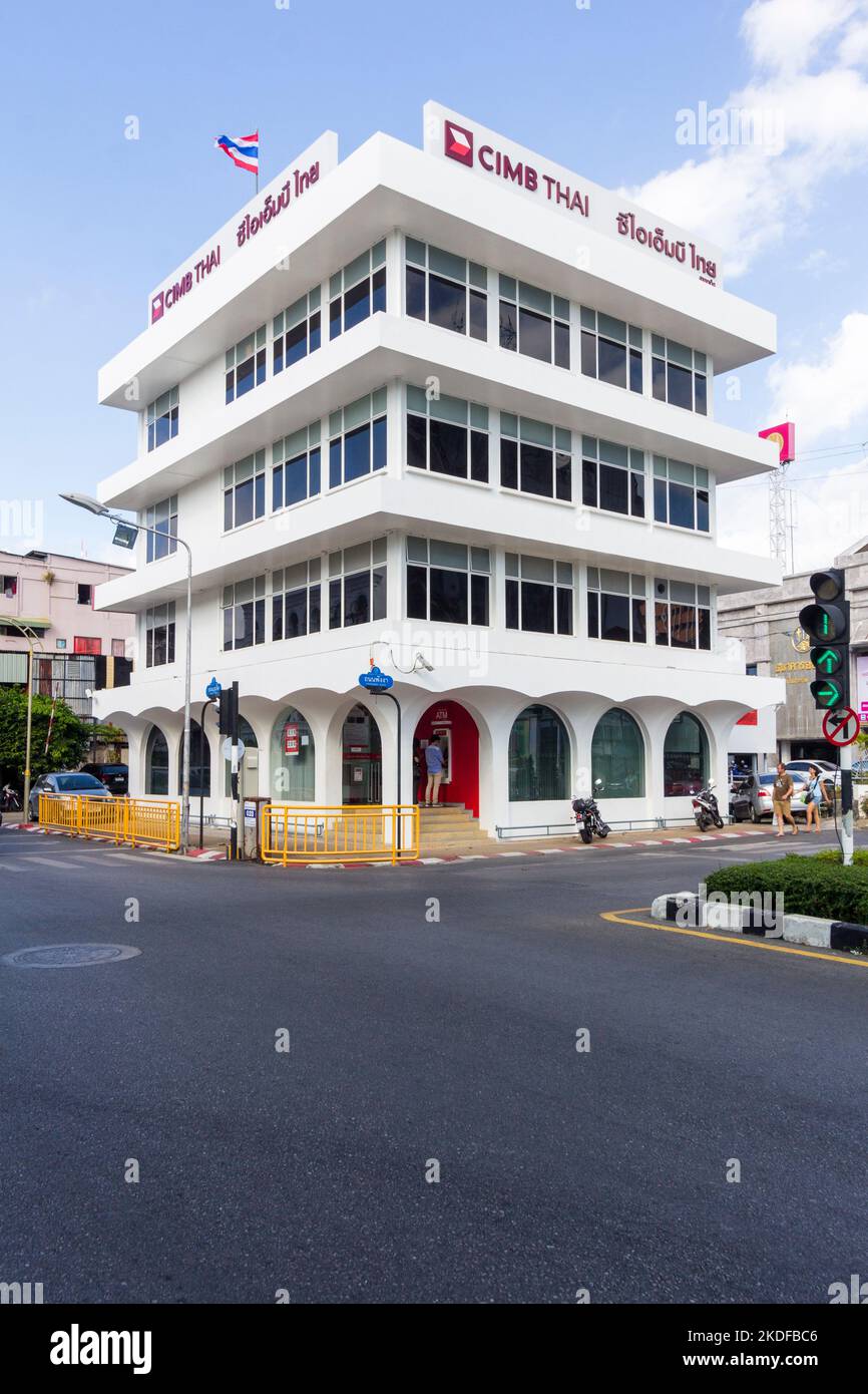 CIIMB modernistisches Gebäude in Phuket, Thailand Stockfoto