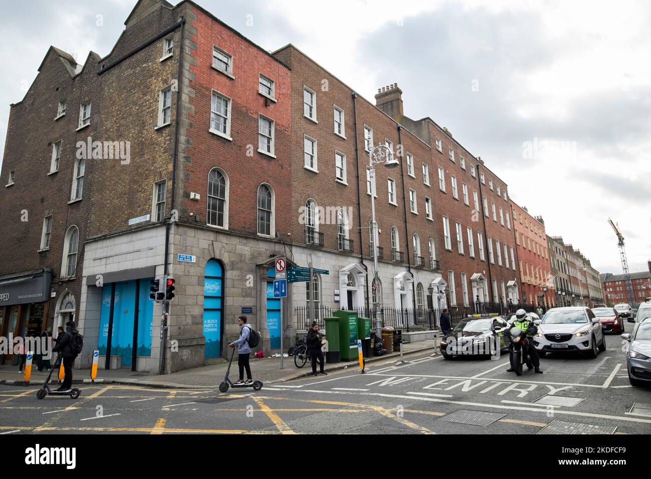 Ecke ely Place und baggot Straße unteren georgischen dublin republik irland Stockfoto