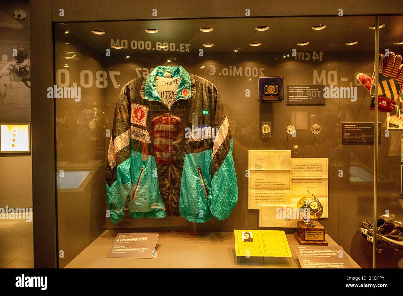 Deutsches Fußballmuseum oder DFB-Museum ist das Nationalmuseum für deutschen Fußball in Dortmund Stockfoto