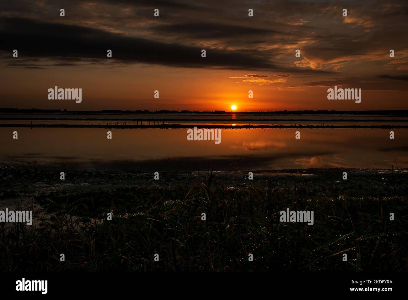 Burgas Lakes Bei Sonnenaufgang Stockfoto
