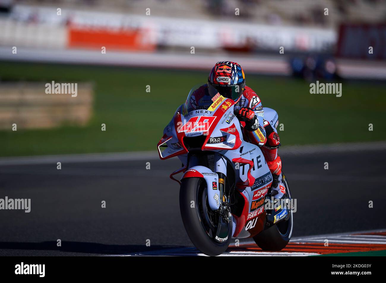 Valencia, Spanien. 05.. November 2022. Fabio Di Giannantonio (Gresini Racing MotoGP) in Aktion während des Gran Premio Motul de la Comunitat Valenciana auf der Rennstrecke Ricardo Tormo. Kredit: SOPA Images Limited/Alamy Live Nachrichten Stockfoto